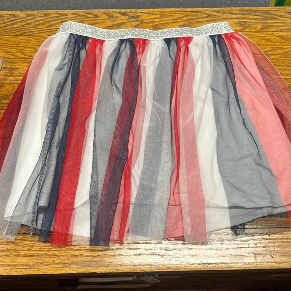 ❤️2/$15❤️5/$25❤️ CELEBRATE! PATRIOTIC | red/wht/blue striped tutu skirt (14-16)
